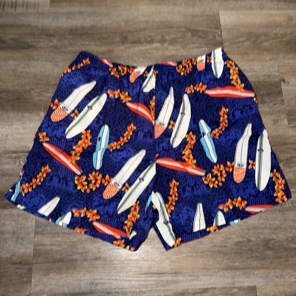 Vintage Iguana Sportswear Trunks Mens Large Floral Surf Beach Swim Shorts Beach